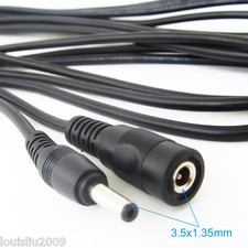 5pcs 3M/10ft 3.5x1.35mm DC Power Male Plug to Female Camera Extension Cord Cable