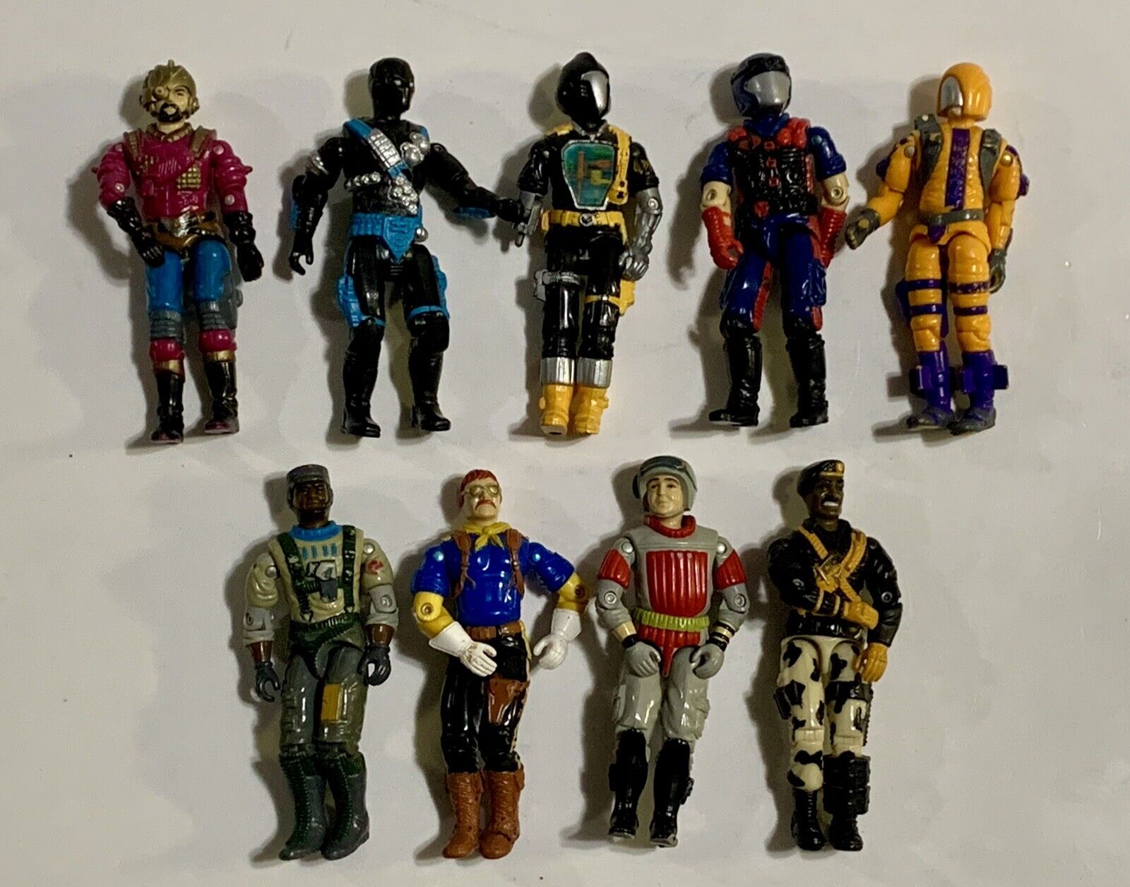 Lot Of 9 Vintage G.I. Joe Figures Loose Hasbro 1986-1993