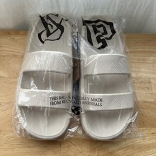 Victoria's Secret Pink Logo Pillow Slides Size Large White Cream Unisex NEW