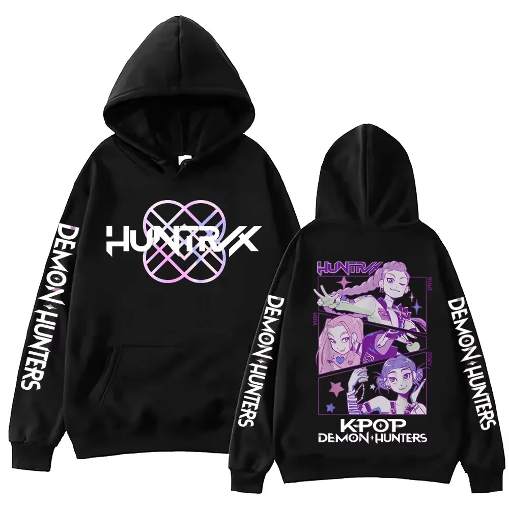 KPop Demon Hunters Hoodie HUNTRX Hoody Sweatshirt Pullover Jumper Tops Gift
