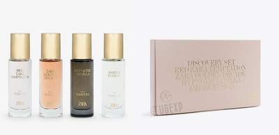 ZARA Discovery Set 4 x 12ml Eau De Parfum Women Fragrance Red/Golden/Amber/Hypno