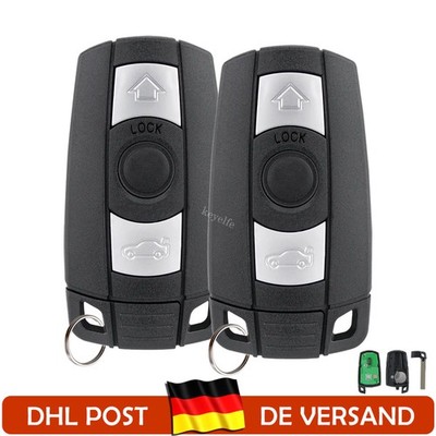 2X Funk Schlüssel Fernbedienung für BMW 1er E87 E88 3er E90 E91 E92 5er E60 E61