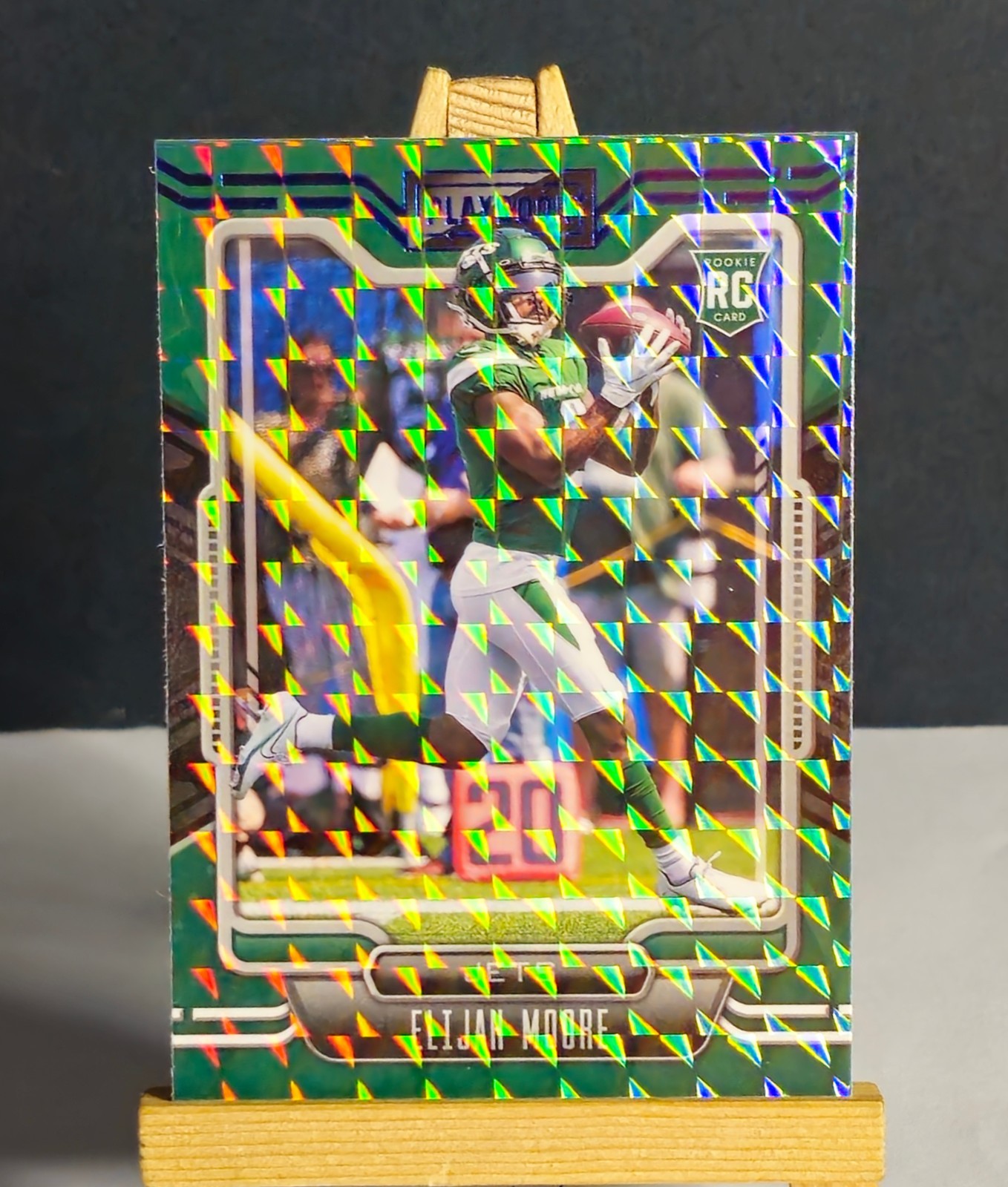 2021 Panini Playbook #114 Elijah Moore RC MOSAIC Jets Rookie Card Parallel 