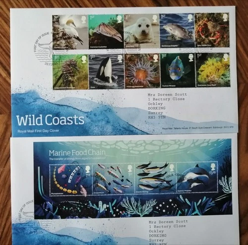 GB 2021 WILD COASTS FDCs 22.07.21 with COAST ACHNASHEEN postmarks