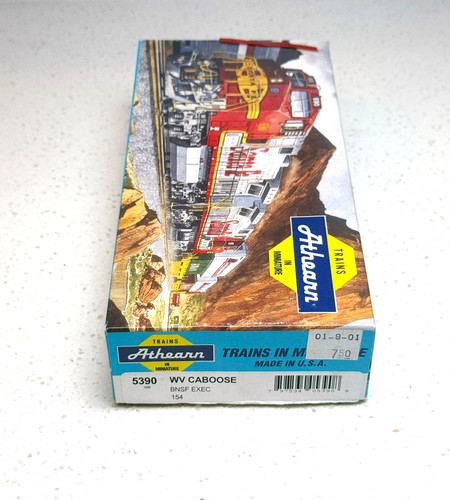 Kit Athearn HO Wide Vision Caboose BNSF Exec 154 5390 con caja de colección | Zustand: Used