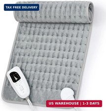 Heating Pad,Electric Heating Pads,Heating Pad for Back,Silvergray,24x12In