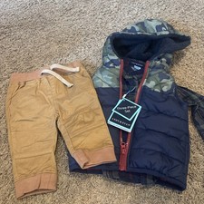 Andy  Evan Boys 3 pieces Vest Shirt Pants Set Outfit 6-9montha