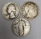 USA Type Silver Quarters Lot of 3
