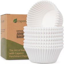 Parchment 200pcs Jumbo Muffin Liners for Baking - White Jumbo,