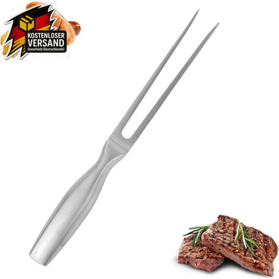 Große Edelstahl Fleischgabel Tranchiergabel für Grill und Küche