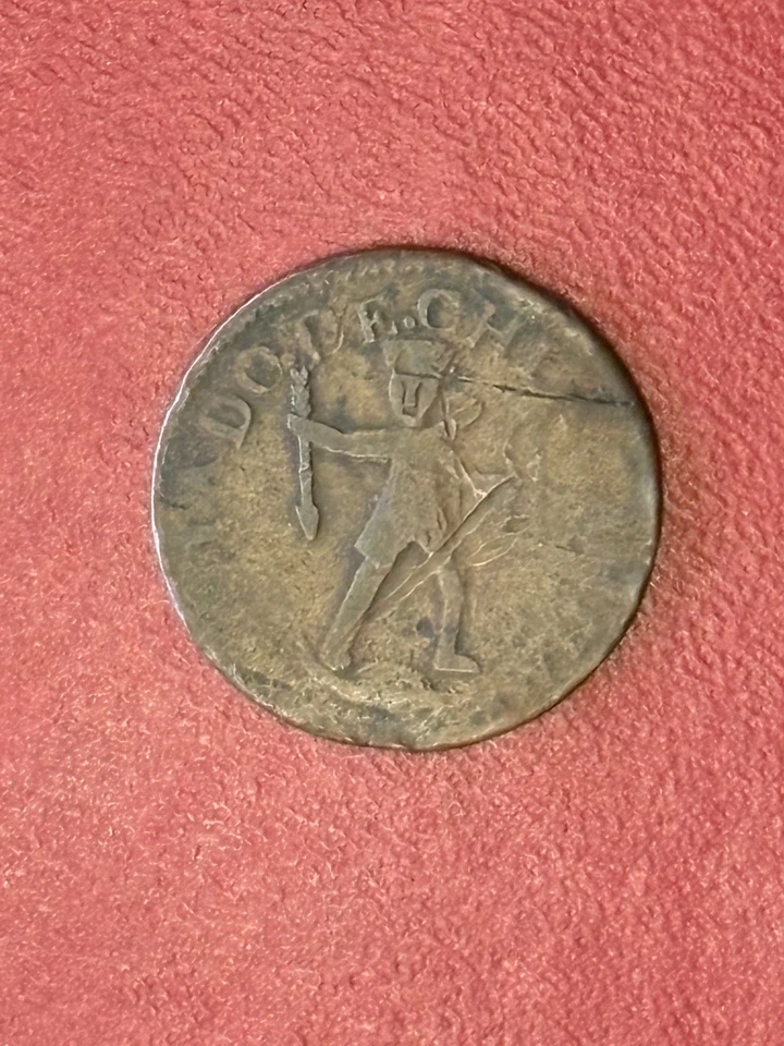 1856 Chihuahua ¼ Real KM#342 – Copper Cuartilla, Archer with Visible Face - Image 4 of 4