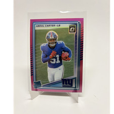 Panini 2025 Donruss Optic Abdul Carter #300 Rated Rookie Pink Prizm Giants