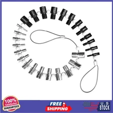 Nut and Bolt Thread Checker 28 Male/Female Thread Gauges (15 SAE/Inch & 13 Me...