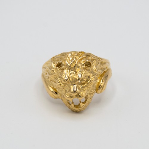 Bague homme or jaune 18 carts 750 « tête de lion » bague homme en but 18 cart... - Photo 6/11
