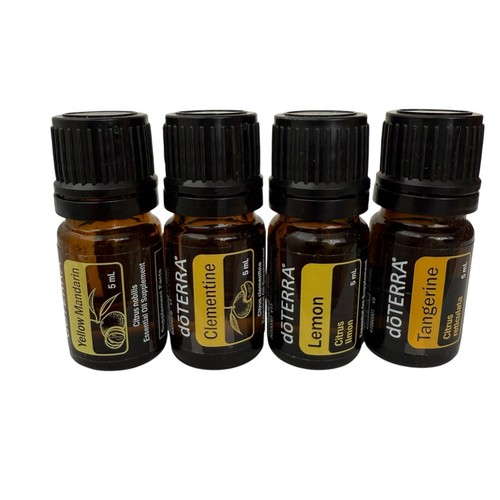 doTERRA Lot Of 4 5 mL Oils Yellow Mandarin, Clementine, Lemon, Tangerine NEW