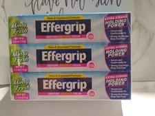 Effergrip Denture Adhesive Cream Extra Strong Holding Power 2.5 Oz. (Pack of 6)