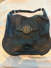 Tory Burch Hobo black pebble leather bag