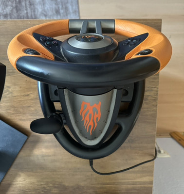 PXN Gaming-Lenkrad Controller-Set mit Pedalen, Schwarz/Orange