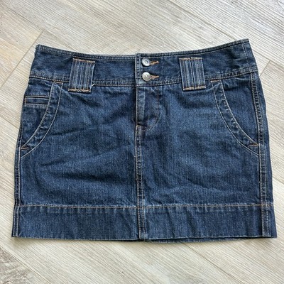 SO Wear It Declare It Dark Denim Mini Skirt 90s Y2K Womens Size 3