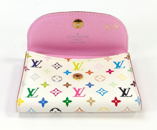 Louis Vuitton Multicolor Monogram Card Holder Envelope Wallet Blanc - Picture 3 of 8