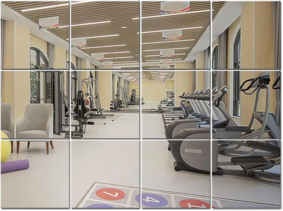 Espejo de pared para gimnasio en casa espejos de cuerpo entero montaña Foto 4 de 4