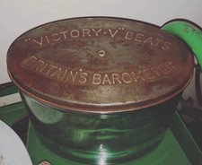 v for victory large genuine shop display jar/bowl
