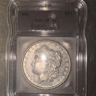 1886 Morgan Silver Dollar ICG MS63 S$1 Philadelphia Minted