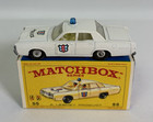 Vintage Matchbox Series 55 Police Car White In Reproduction Box