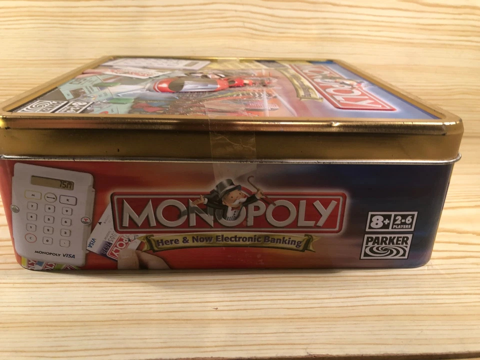 Monopoly Here & Now Electronic Banking 2005 Very RARE Tin Box Complete Working - Image 3 of 4