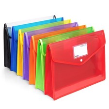 Plastic File Folders, Waterproof Transparent Expandable File Organiser, Porta...