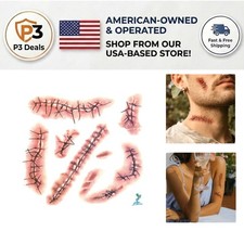 Fun Scar Face Stickers - Waterproof Temporary Tattoos for Adult Halloween Looks