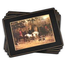 Pimpernel Tally Ho Cork-Backed Large Placemats, Set of 4, 15.7 X 11.7"
