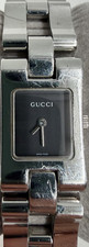 Gucci 2305L Swiss Made Women's Quartz Watch 17mm Black Dial AUTHENTIC Timepiece