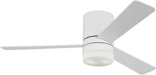 Era 52" Outdoor Hugger LED Ceiling Fan with Lights - Matte White Finish - Picture 3 of 4