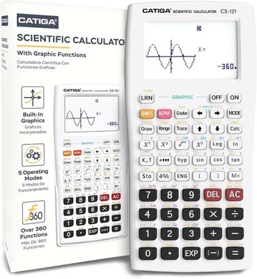 Catiga Scientific Calculator With Graphic Functions CS-121 LCD Display