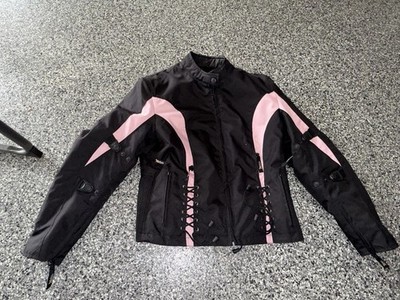 Women s X-Element XL Heavy Duty Motorcycle Jacket  black and pink