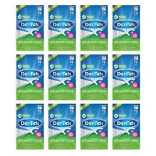 DenTek Triple Advanced Clean Mouthwash Blast Floss Picks, 75 Count, Pack of 12 