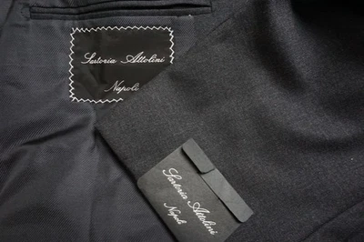 Sartoria Attolini Solid Gray S100s Wool 2 Pc Suit Jacket Pants Sz 46 BRAND NEW - Image 1 of 4
