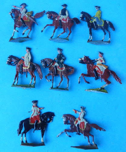 Plats d'étain - Zinnfiguren - Flat Tin : 17 pièces scènes de