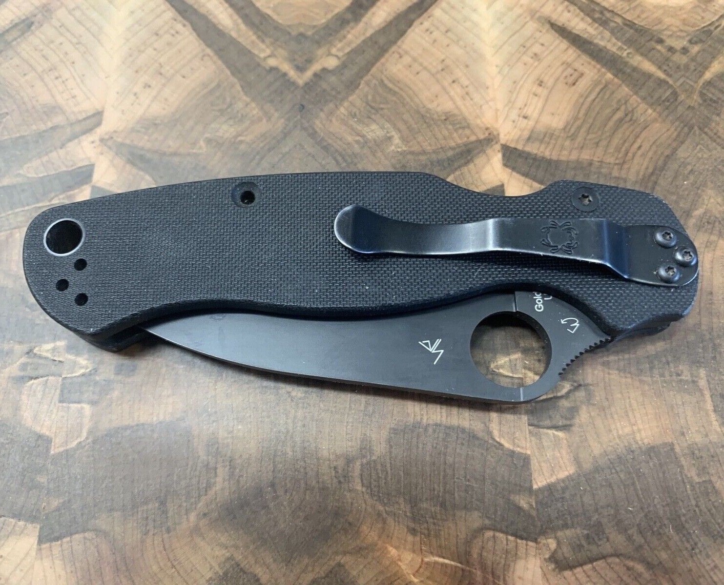 Spyderco PM2 Paramilitary 2 S30V Wharncliffe DLC Cutlery Shoppe