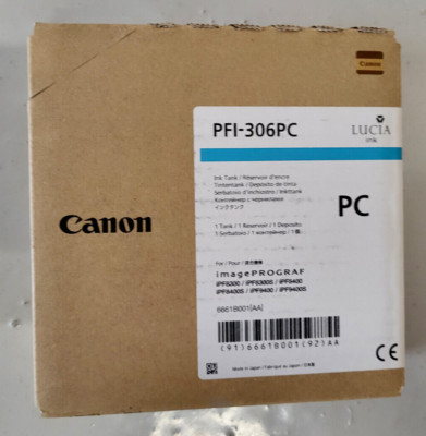 Tinte Canon PFI-306PC Photo Cyan iPF8300 Neu OVP Original Rg MwSt MHD: 03.2023