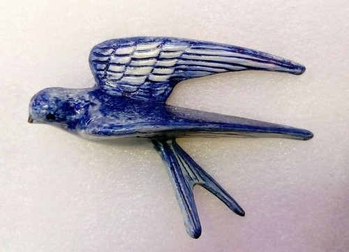 HIRONDELLE EN CÉRAMIQUE À ACCROCHER BLEUE OU NOIRE - Imagen 2 de 8