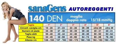 Relaxsan Prestige 870F Calze Elastiche Autoreggenti 140 Den Compressione Graduata Lycra 3D - Foto 7