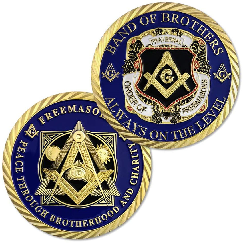 A Brotherhood Of Man Euro Masonic Association Under Commemorative Challenge Coin