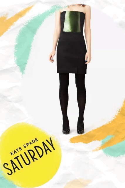 kate spade black cocktail dress