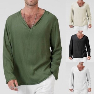 camiseta lino hombre