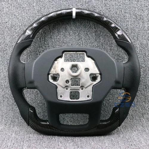 Round Top Carbon Fiber Steering Wheel Fit Ford F150 F250 No Heated 22-24 - Picture 7 of 7