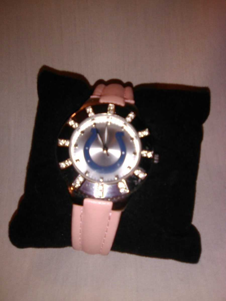 Indianapolis Colts Game Time Shop Ladies Watch Pink Leather  display picture 2