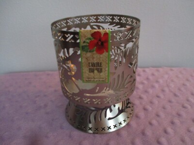 Bath & Body Works White Barn Candle Company 3-Wick Pedestal Candle Holder-Tropic