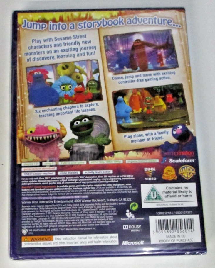 Sesame Street Once Upon A Monster - Xbox 360 Kinect - New & Sealed - Image 3 of 3